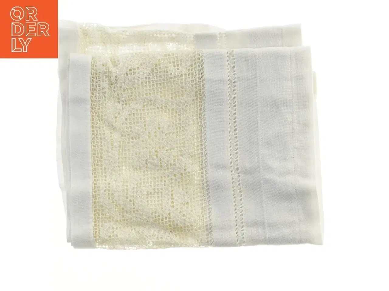 Billede 1 - Flot duge med blonder (str. 184x28 cm)