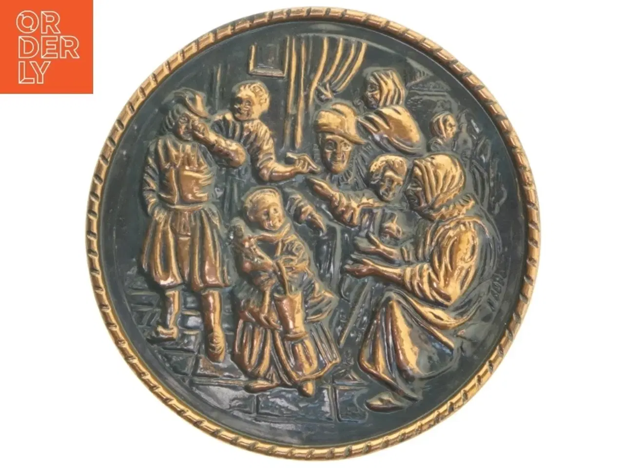 Billede 1 - Relief kobber ophæng (str. Ø 22 cm)