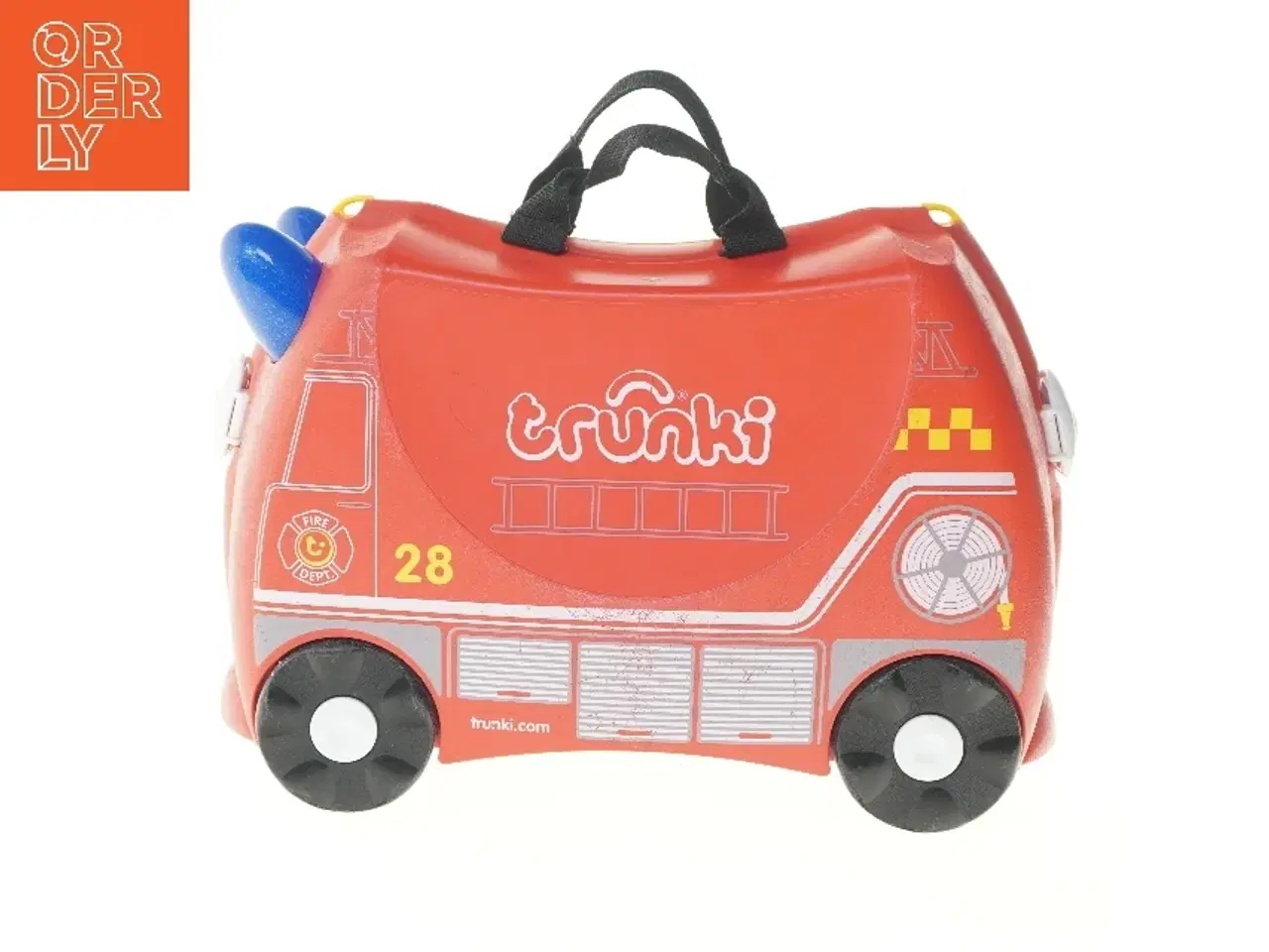 Billede 1 - Trunki børnekuffert i brandbilered design fra Trunki (str. 46x20x31 cm)