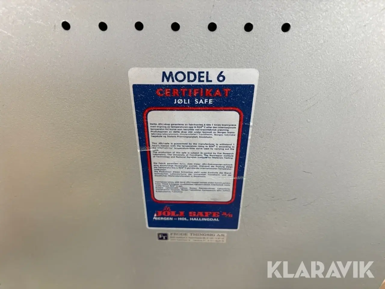 Billede 10 - Pengeskab Jøli