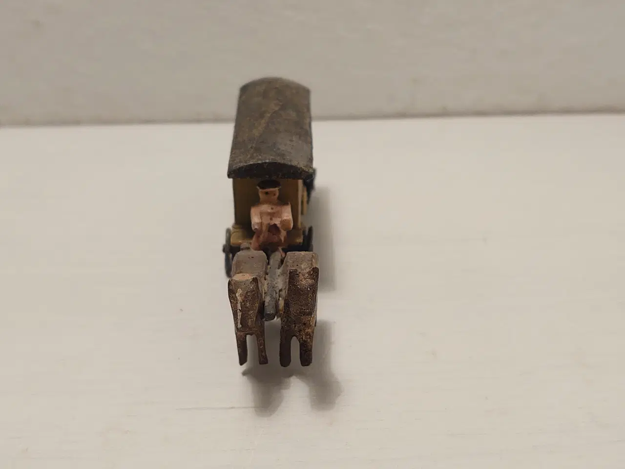 Billede 3 - Erzgebirge: Vogn med brune heste og kusk.Ca 1920