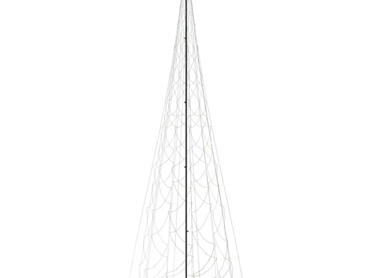 Billede 3 - Kegleformet juletræ 230x800 cm 3000 LED'er varmt hvidt lys