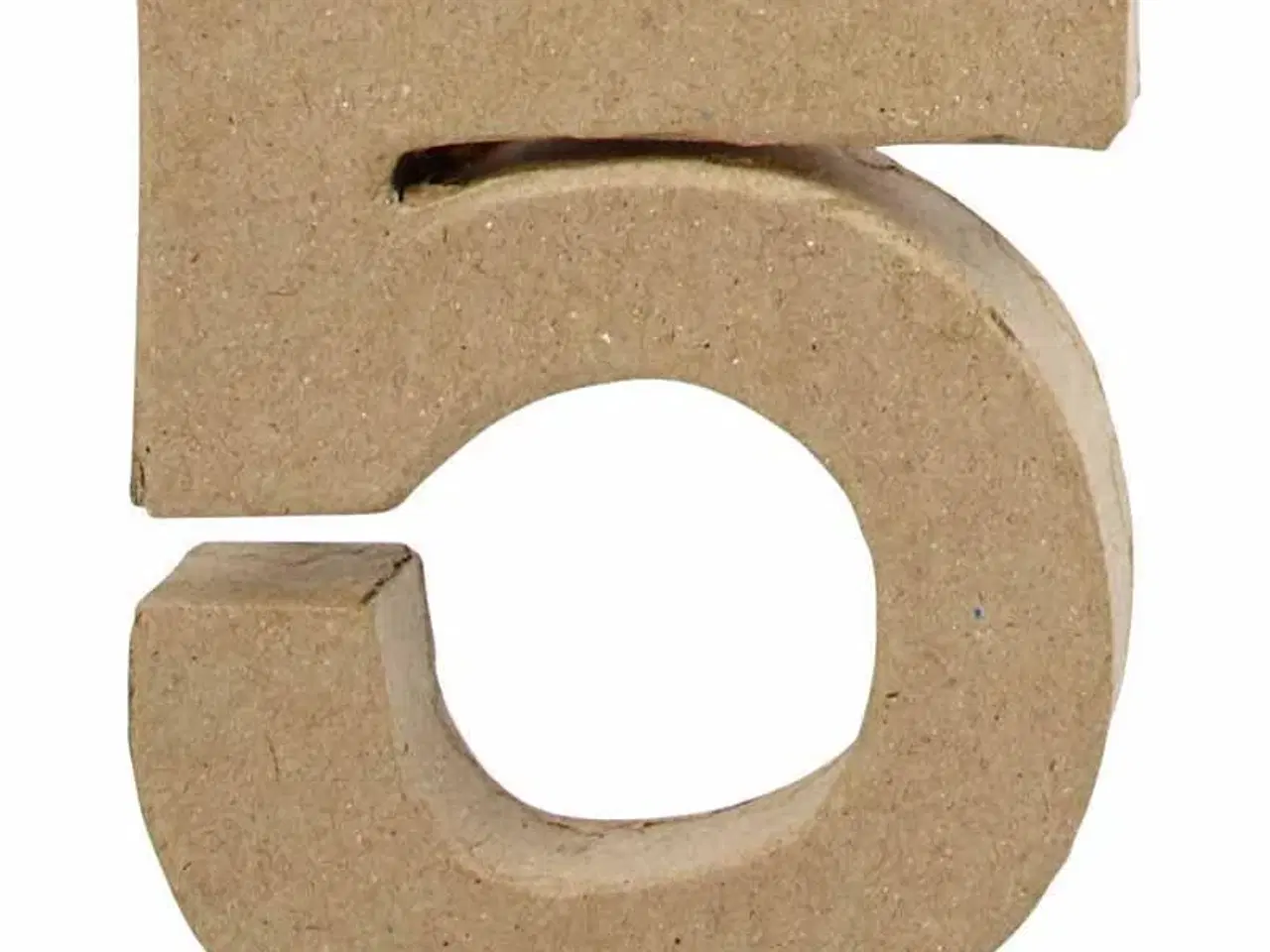 Billede 1 - Håndlavet Papmaché Tal - 10 cm Dekoration