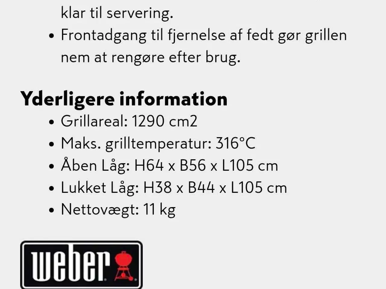 Billede 3 - Webergasgrill til altan