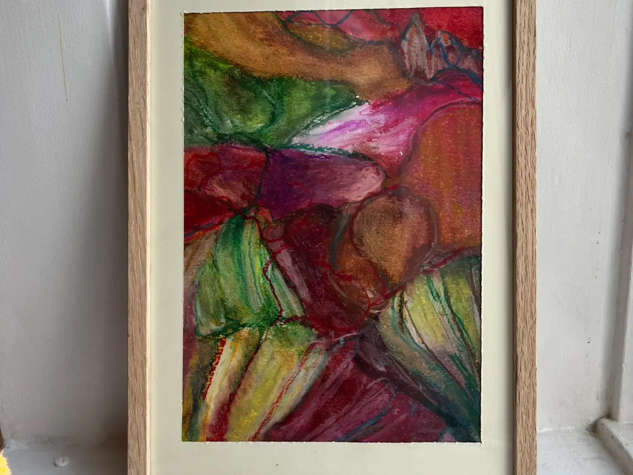 Billede 2 - Abstrakt maleri i oliepastel