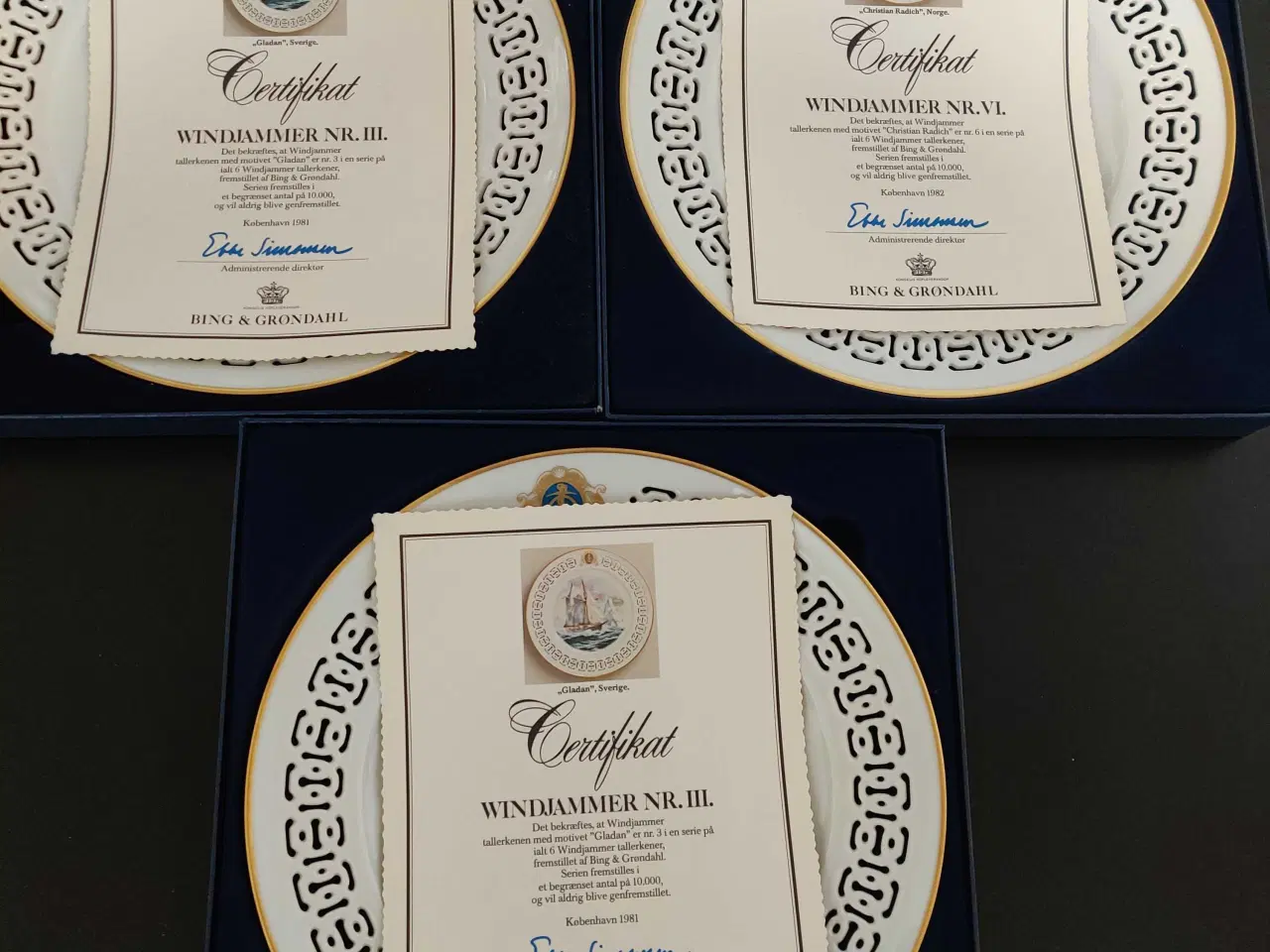 Billede 4 - Platter af Bing & Grøndahl. Windjammer Series.