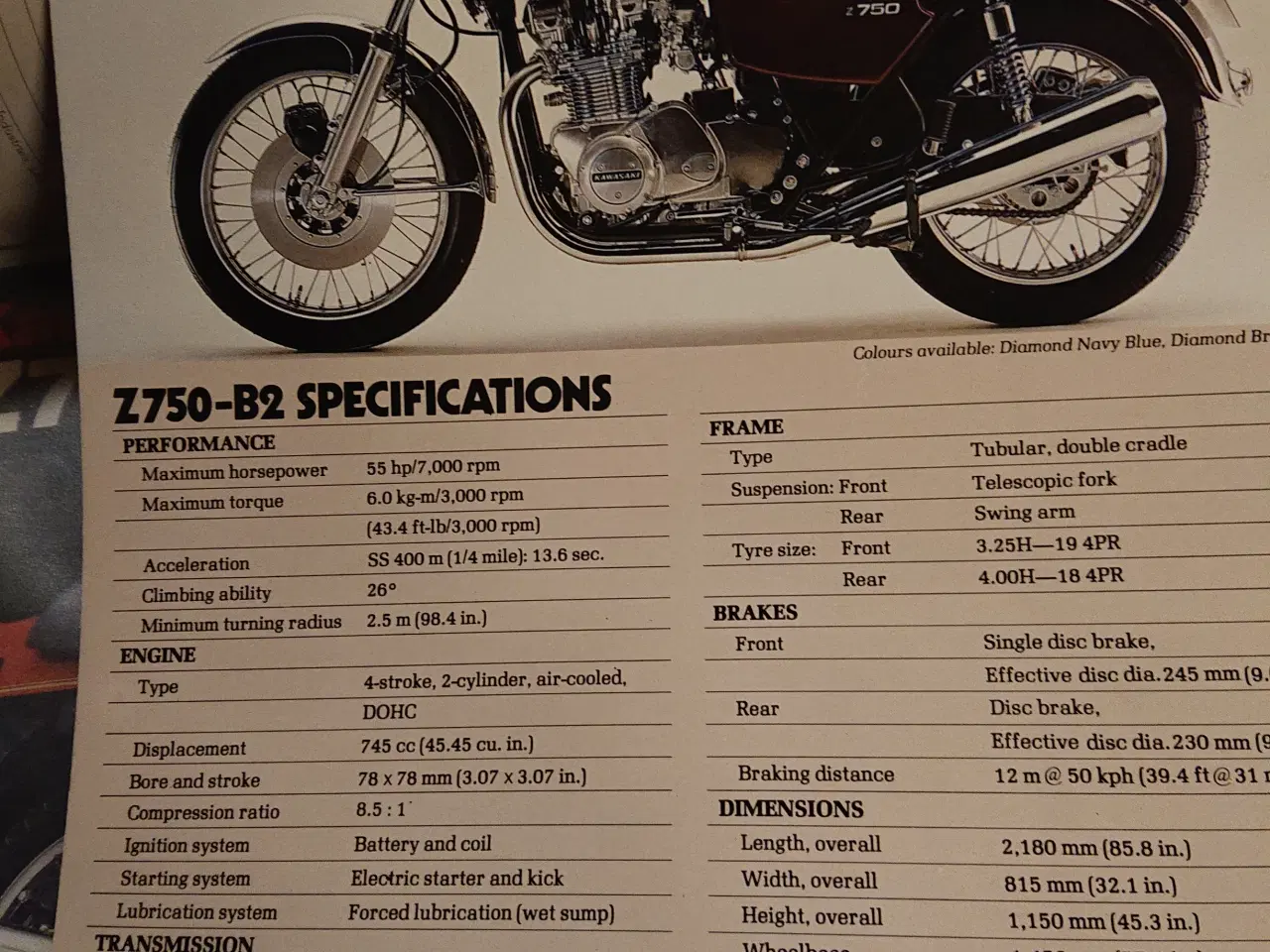 Billede 2 - org. Kawasaki Brochure 