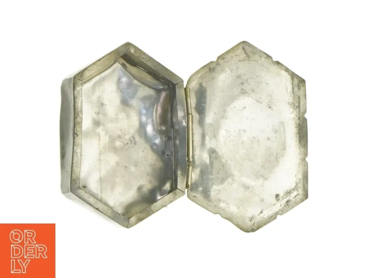 Billede 9 - Antik Tin æske med Skildpadde skjold (str. 9 x 6 x 2 cm)