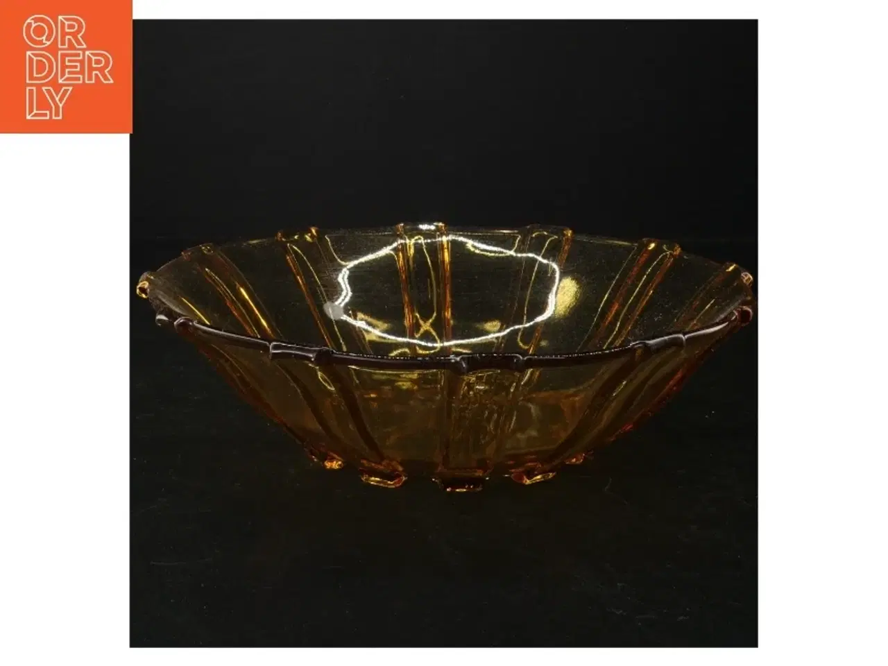 Billede 1 - Glasfad i brunt (str. 25 cm)