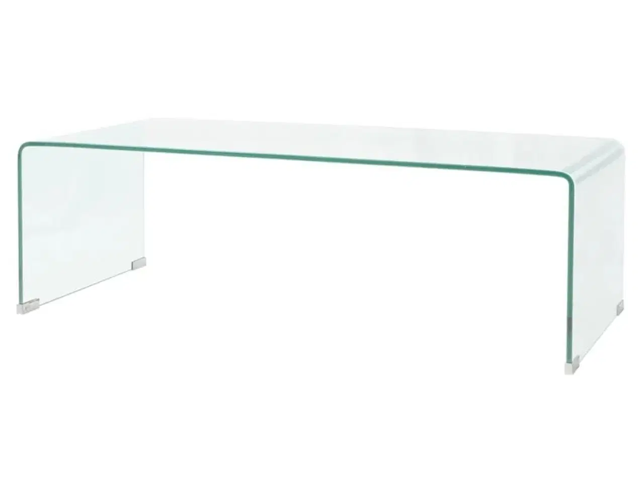 Billede 1 - Sofabord 98x45x30 cm hærdet glas transparent