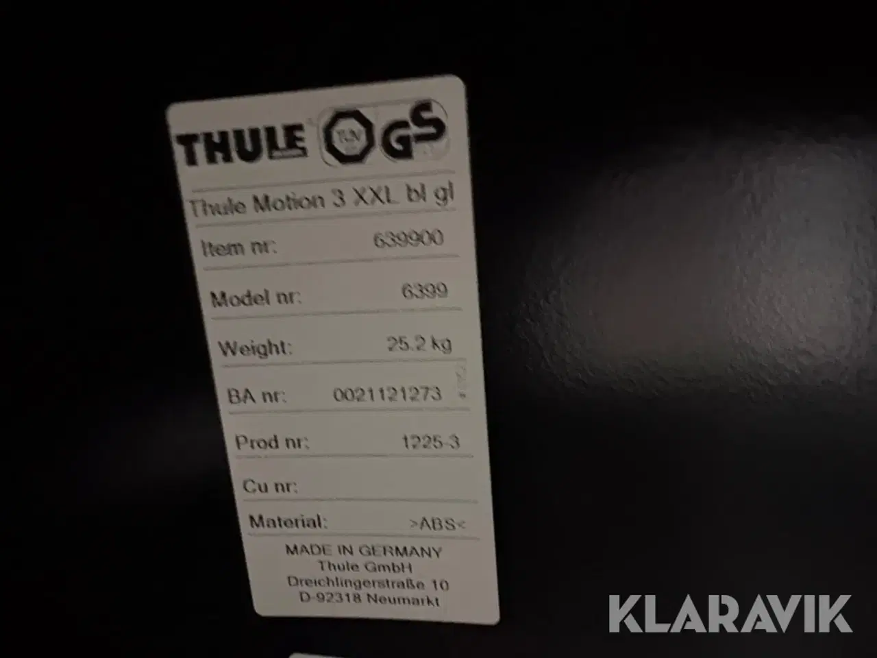 Billede 8 - Tagboks Thule Thule motion 3 xxl bl gl med tagbøjler