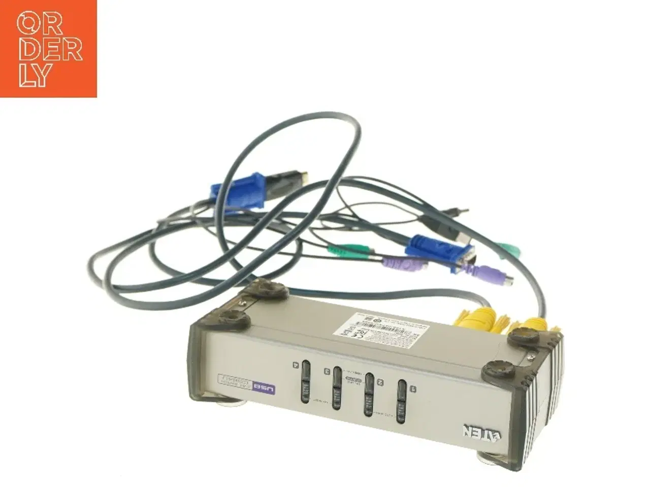 Billede 3 - Aten KVM-switch med kabler fra Aten (str. 21x9 cm)