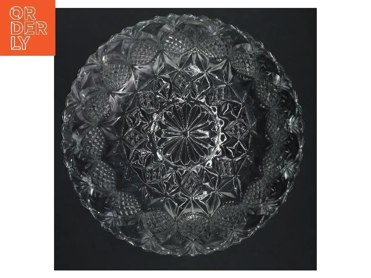 Billede 3 - Glas skål med mønster (str. Ø 23,5x11 cm)