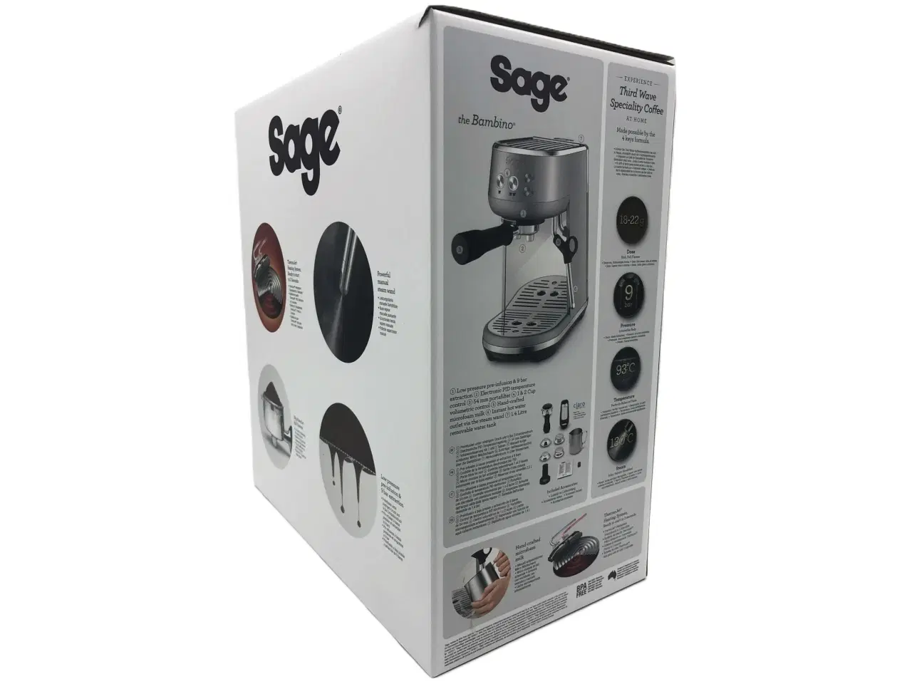 Billede 2 - Espressomaskine Sage the Bambino – børstet rustfrit stål
