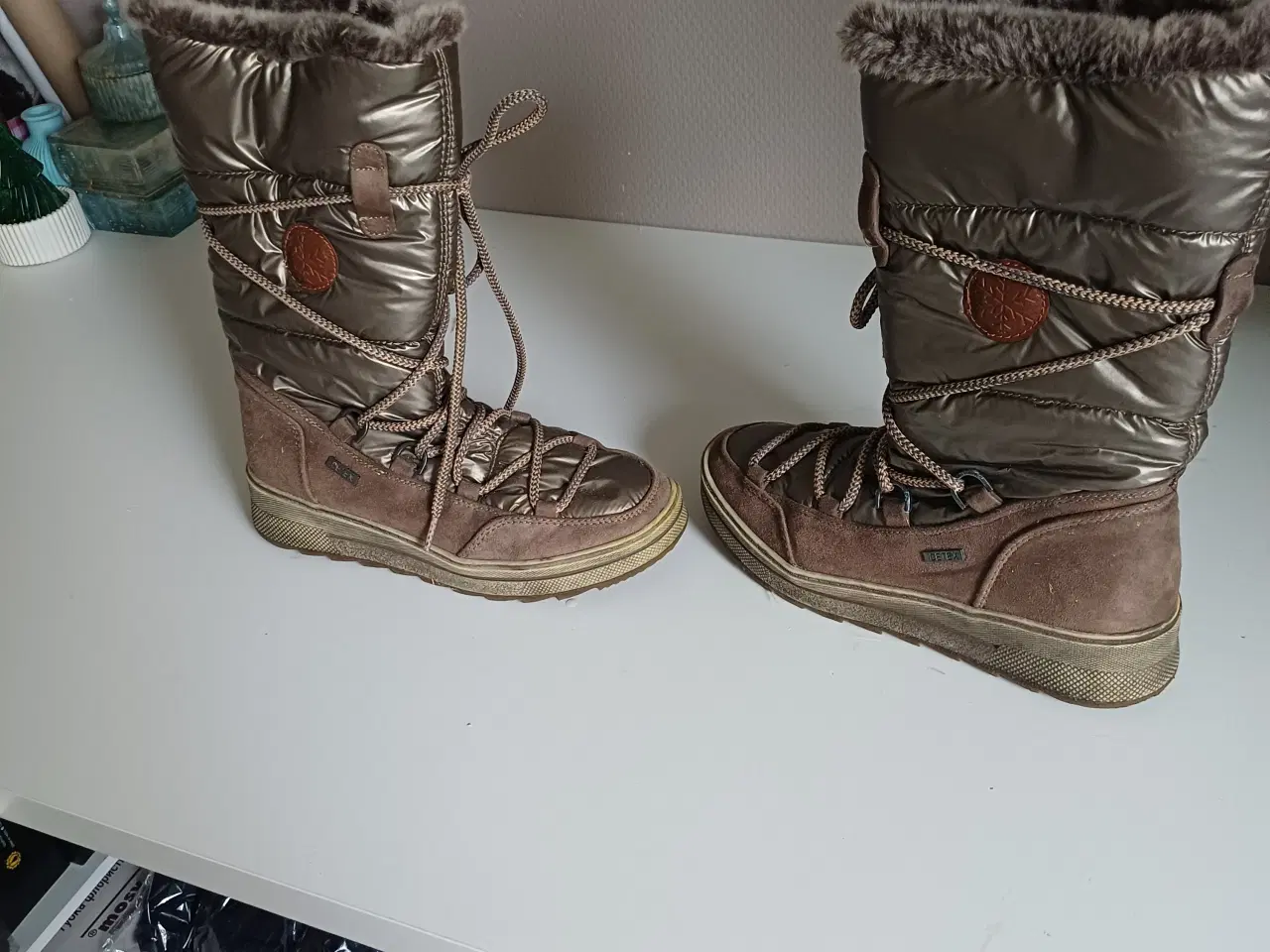 Billede 3 - Brune vinterstøvler med lynlås