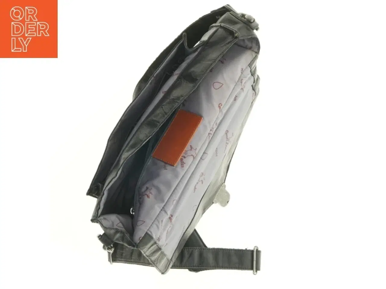 Billede 9 - Sort lædertaske til mænd (str. 39 x 32 cm)