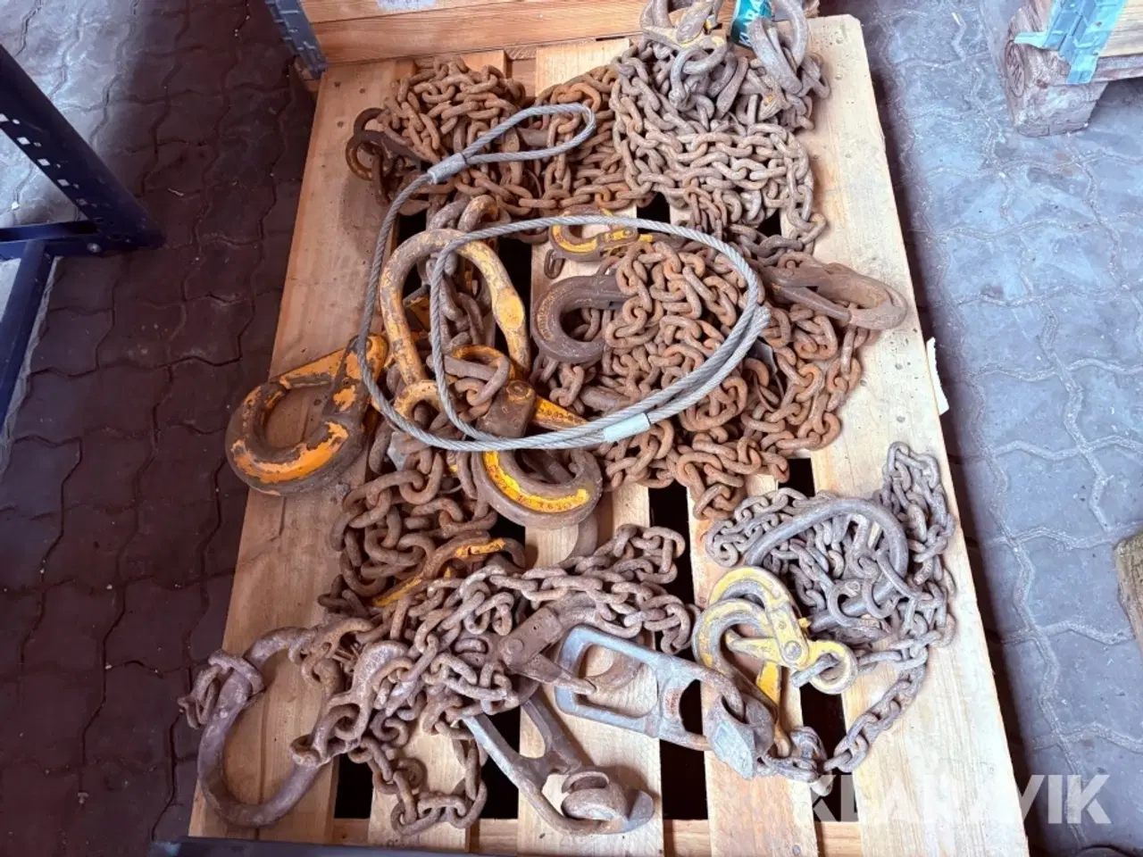 Billede 4 - Kæder med kroge og løftegrej - blandet parti