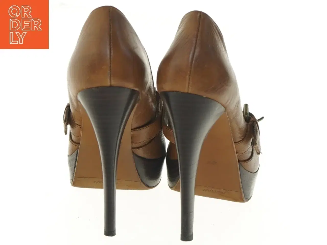 Billede 5 - Brune højhælede sko fra Zara (str. 41 )