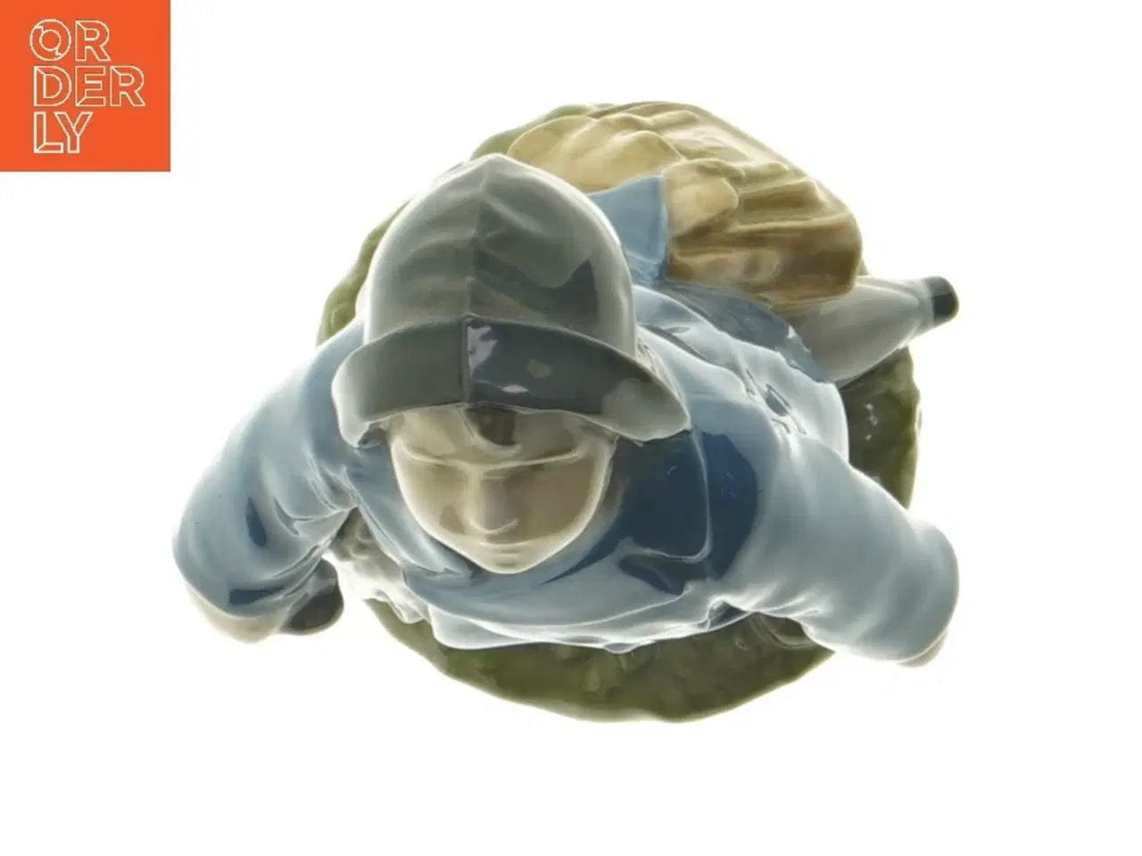 Billede 6 - Porcelænsfigur med frakke og paraply fra Royal Copenhagen (str. 18,5 cm)