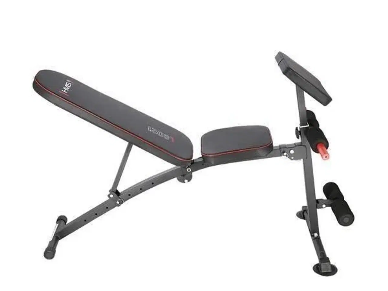 Billede 3 - HMS L8021 multifunktions træningsbænk – sort/rød