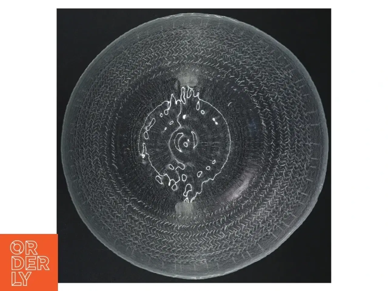 Billede 2 - Dekorativ glasskål (str. Ø 23 cm)