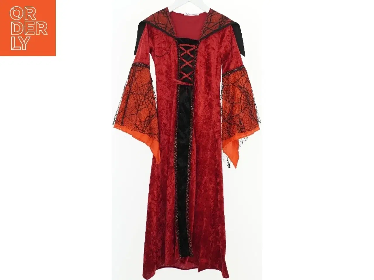 Billede 1 - Rød udklædningsdragt med edderkoppemotiv (str. 128)