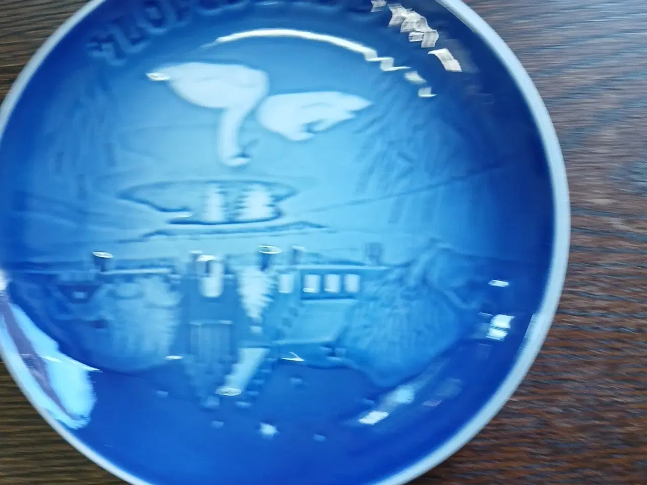 Billede 3 - Bing & Grøndahl Juleplatte 1974 Porcelæn Blå Hvid