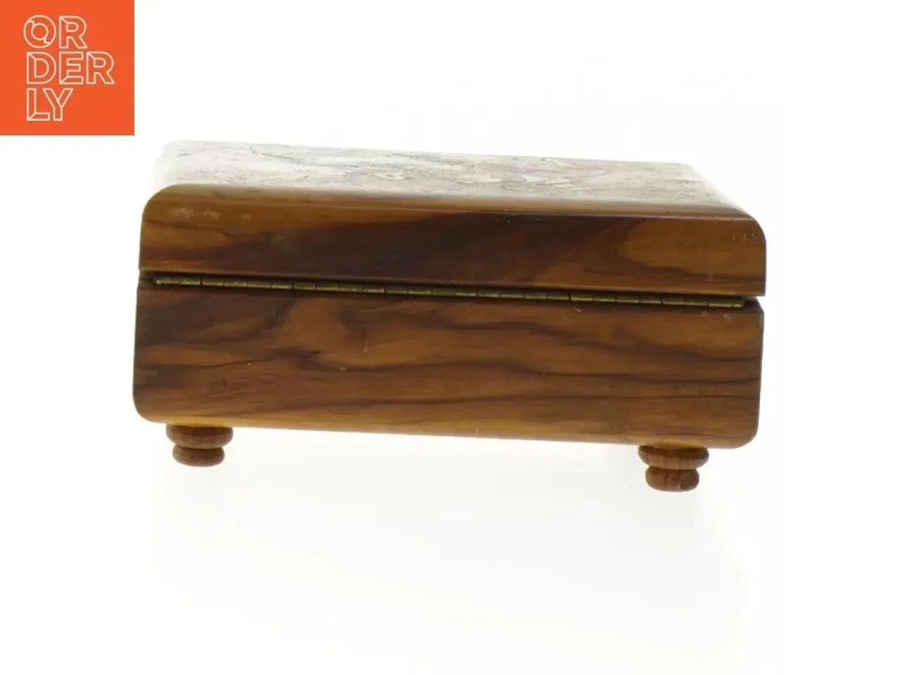 Billede 5 - Træ æske med spejl (str. 13,5x5 cm)