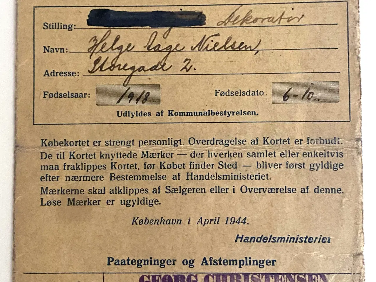 Billede 2 - Købekort Kvinder, Mænd & Piger
