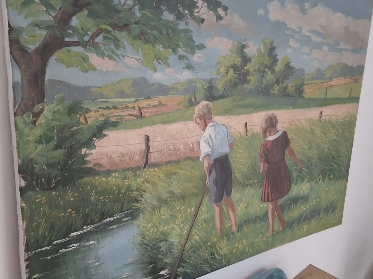 Billede 2 - Stort, stilfuldt oliemaleri