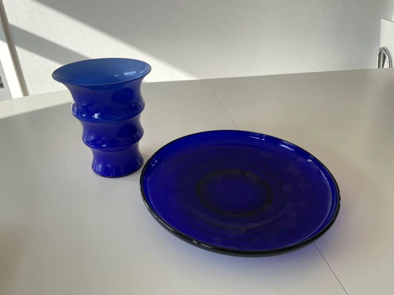 Billede 3 - Blå glaskunst, Holmegård, Rosenthal