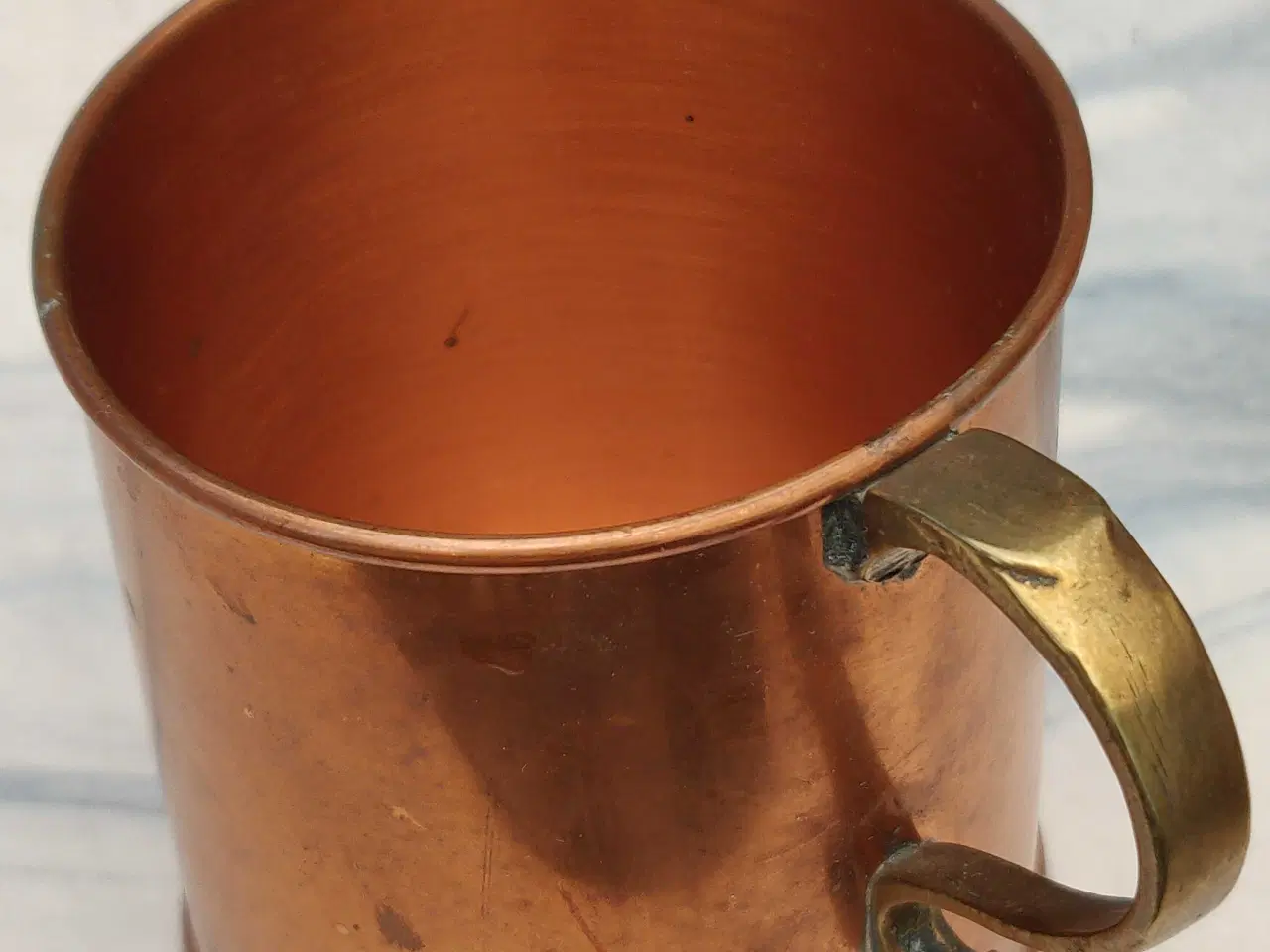 Billede 3 - Antik kobber krus i fin stand.