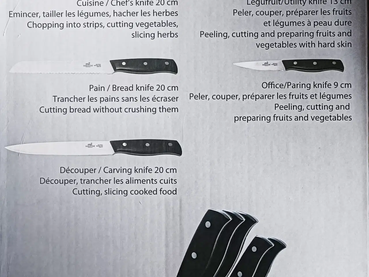 Billede 2 - Mon Bloc Knivblok - 6 dele 5 knive 