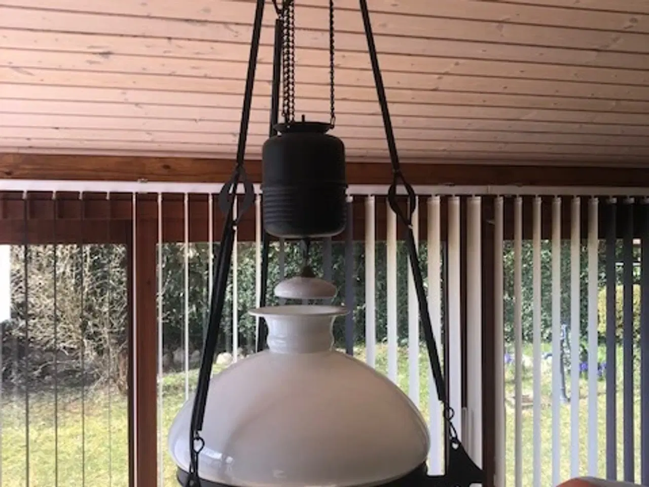 Billede 2 - Loft lampe - Petroleums lampe på el