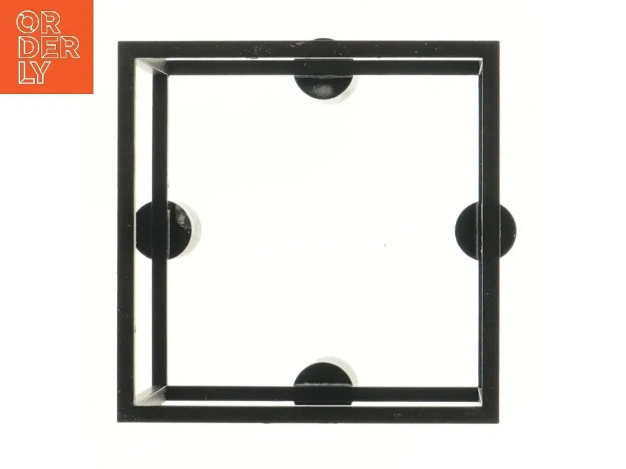 Billede 3 - Kubus lysestage (str. 20x14 cm) i støbejern.