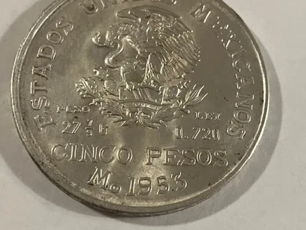 Billede 1 - 5 Pesos 1953 Mexico