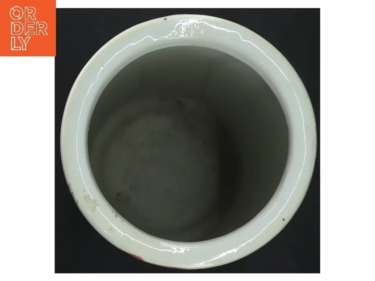 Billede 4 - Porcelænsvase med blomstermotiv (str. 32 cm)