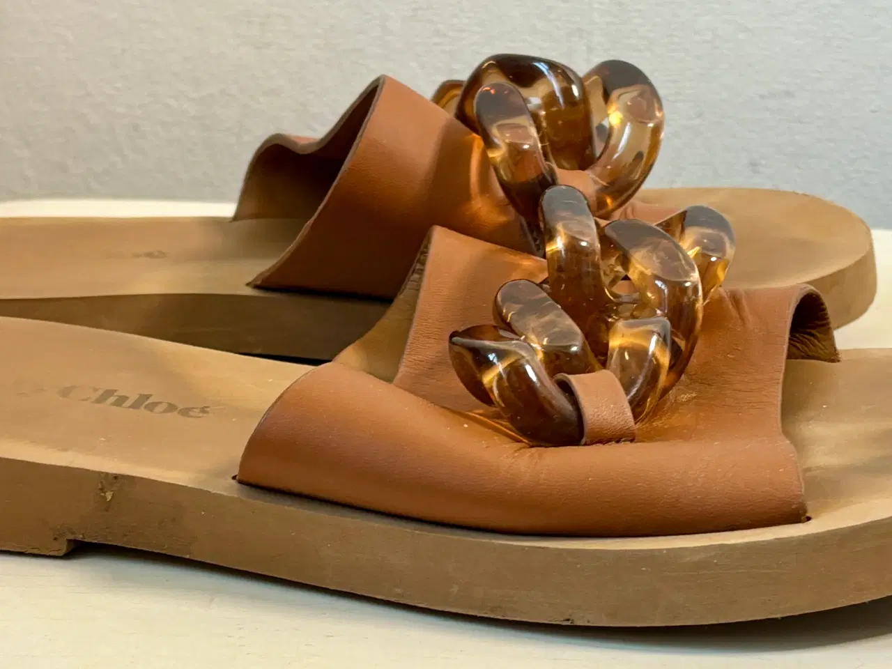 Billede 4 - See by Chloé, brune sandaler m kæde, str 41