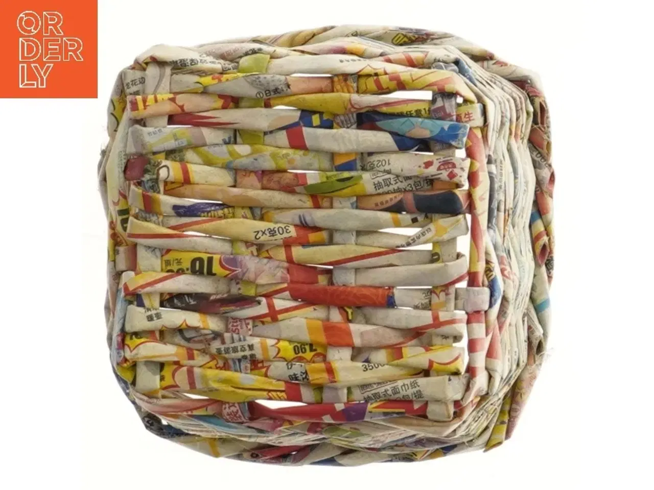 Billede 2 - Kurv af sammenrullet papir (str. 13x16 cm)