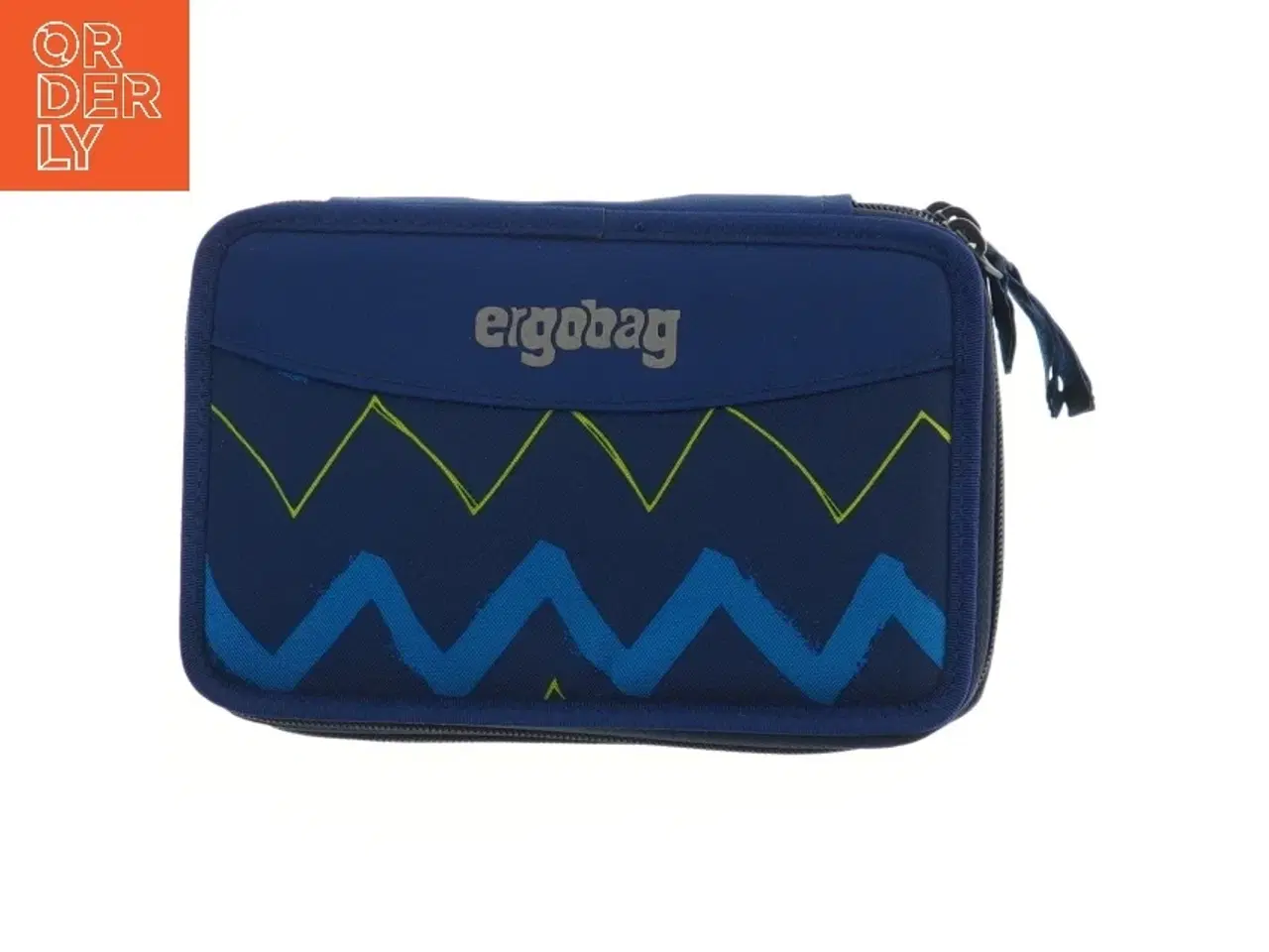 Billede 1 - Blå penalhus med farveblyanter og tuscher fra Ergobag (str. 20,5x14 cm)