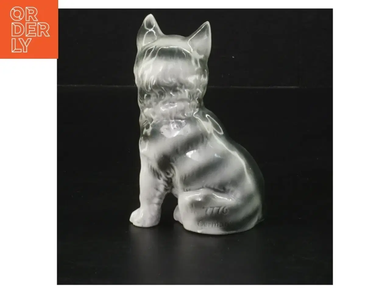 Billede 3 - Porcelænsfigur af kat (str. 11 cm)