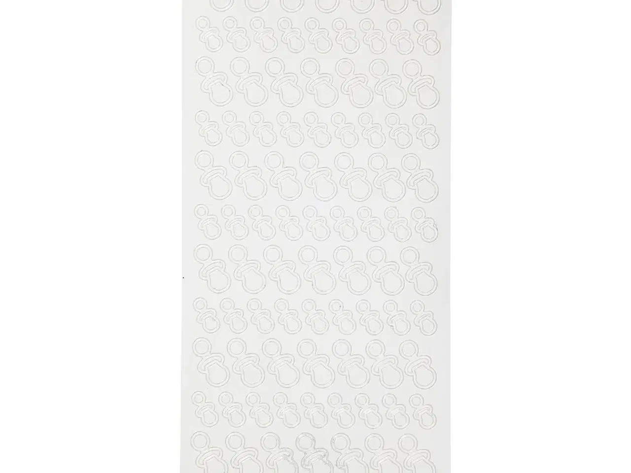 Billede 1 - Stickers, sutter, ark 10x23 cm, hvid, 1 ark
