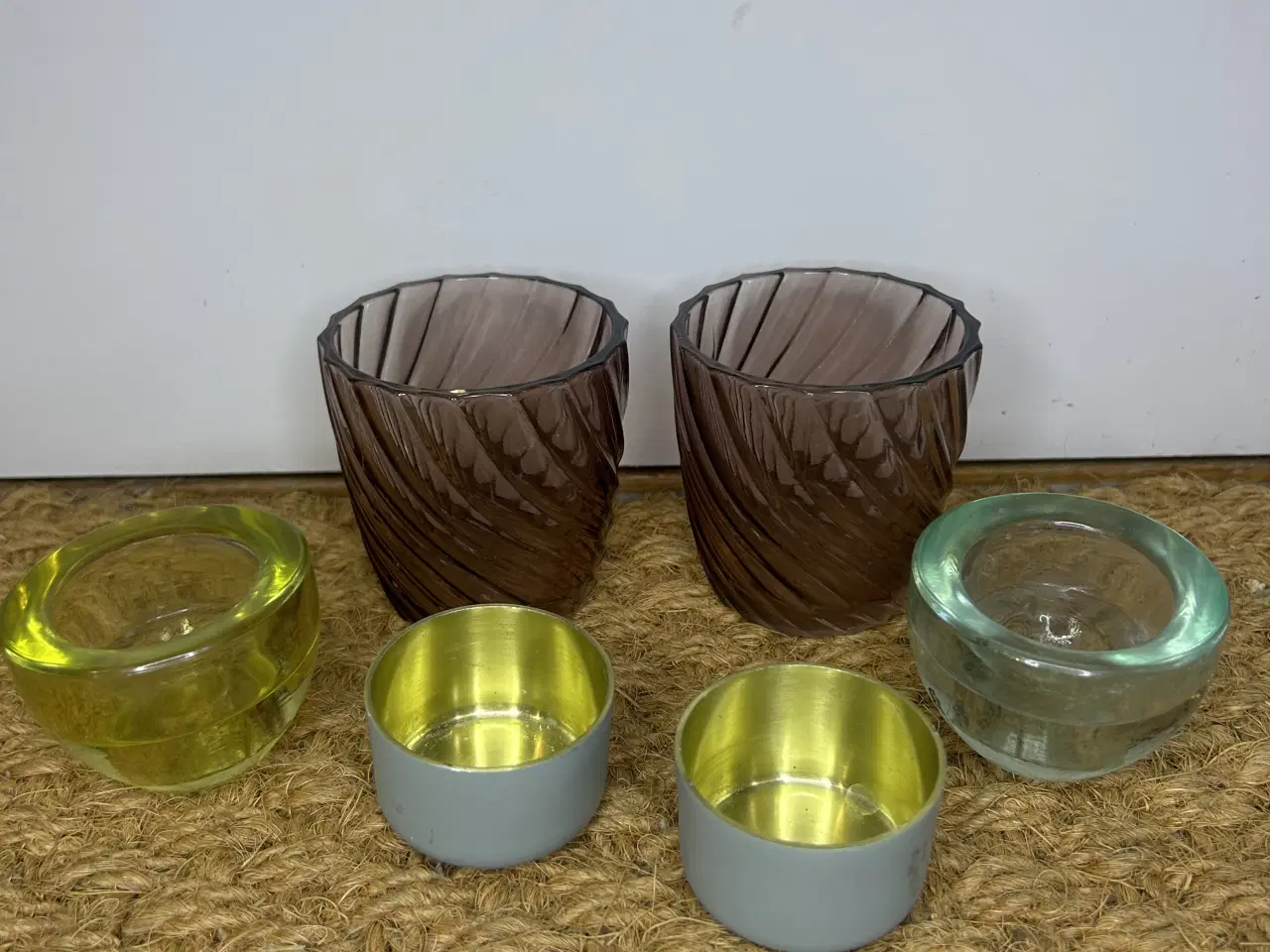 Billede 1 - 6 Farverige fyrfadslys stager