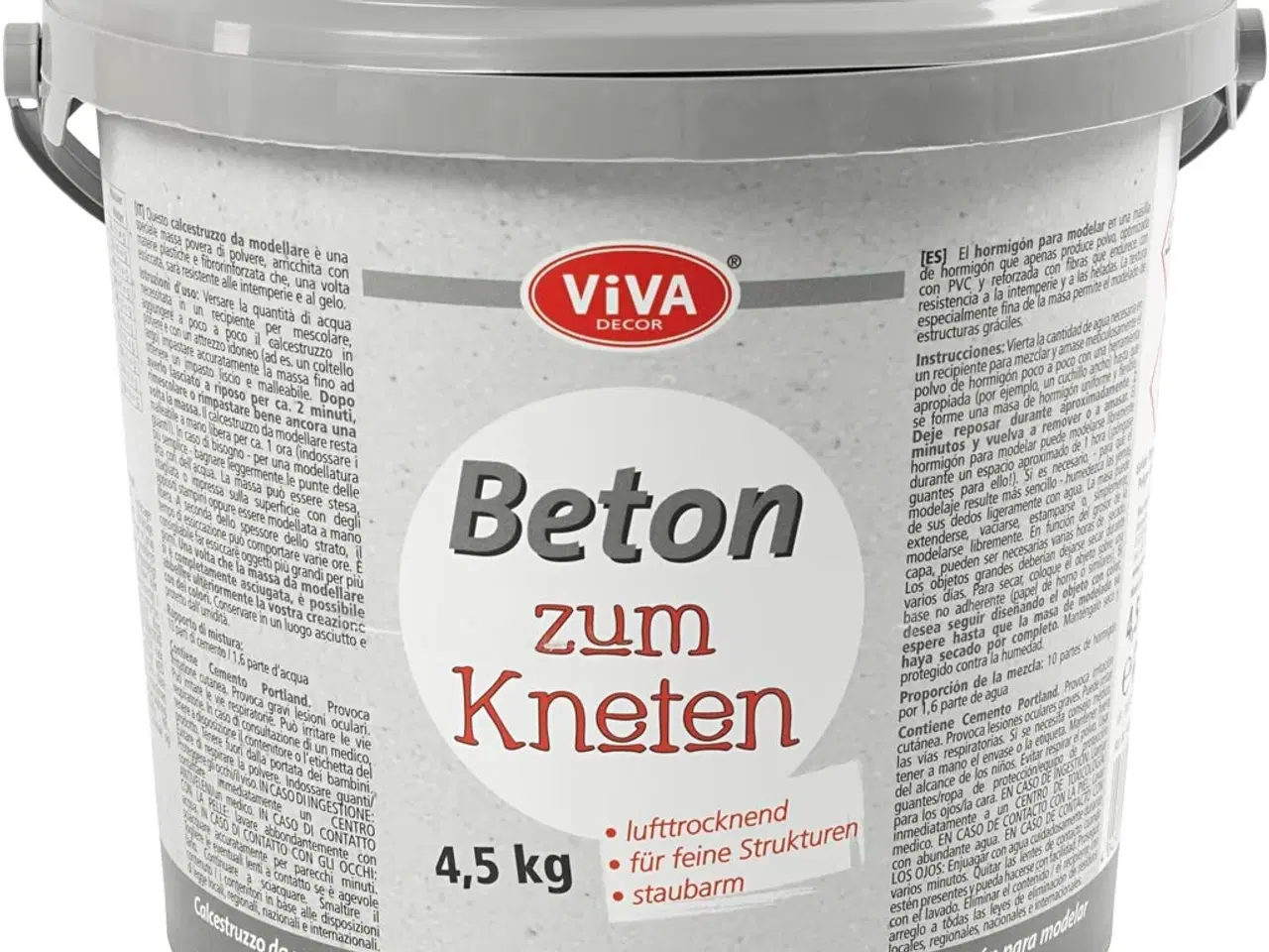 Billede 1 - Grå beton til modellering, 4500g - Perfekt til kunstværker