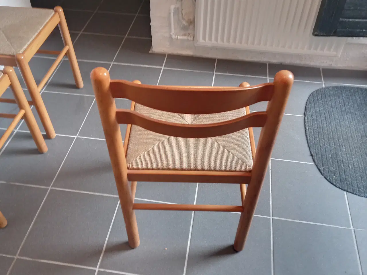 Billede 2 - Spisebordsstole med fletsæde, 4 stk.
