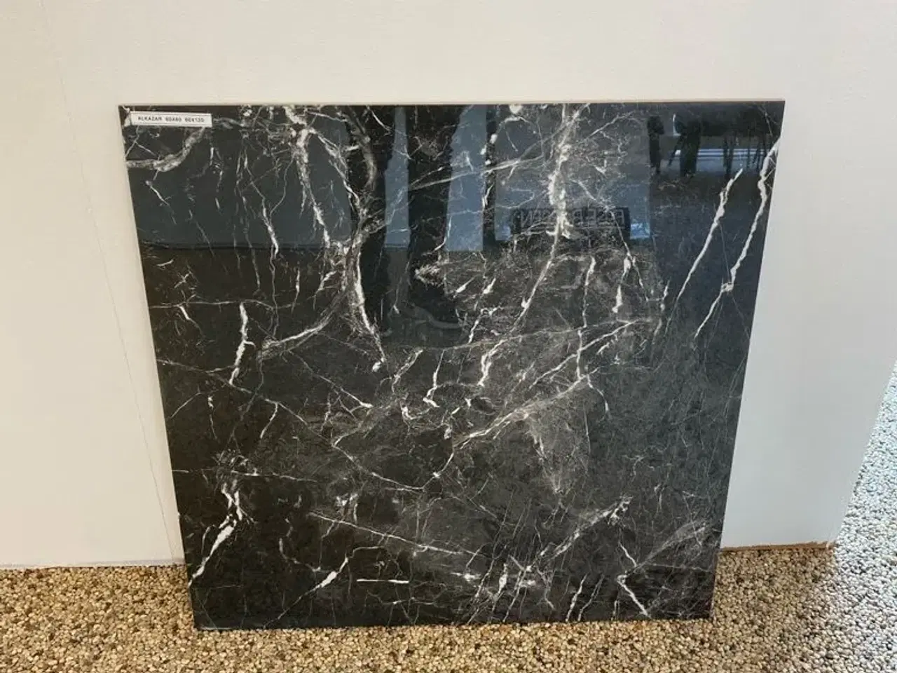 Billede 1 - 60x60 sort marmorlook klinker fliser