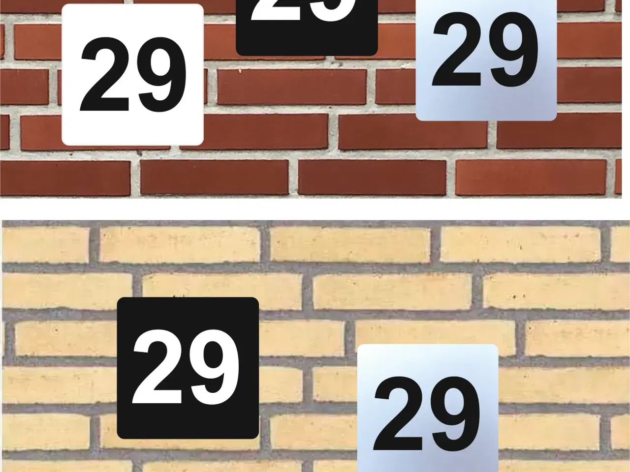Billede 7 - Husnummer skilt med dit nummer i 2 mm. alu.