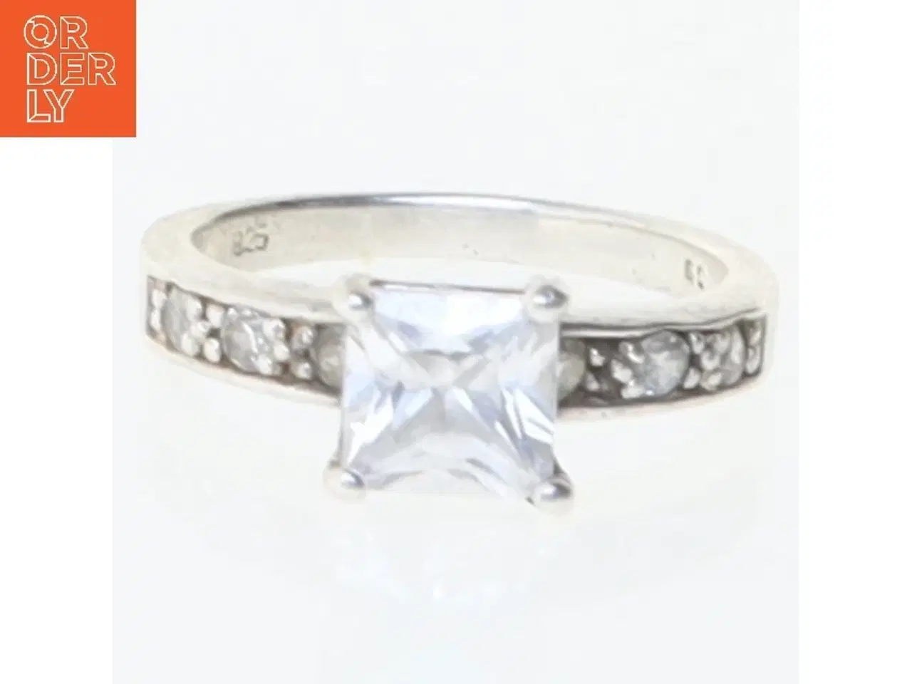 Billede 1 - Sølv ring med sten (str. 48 mm)