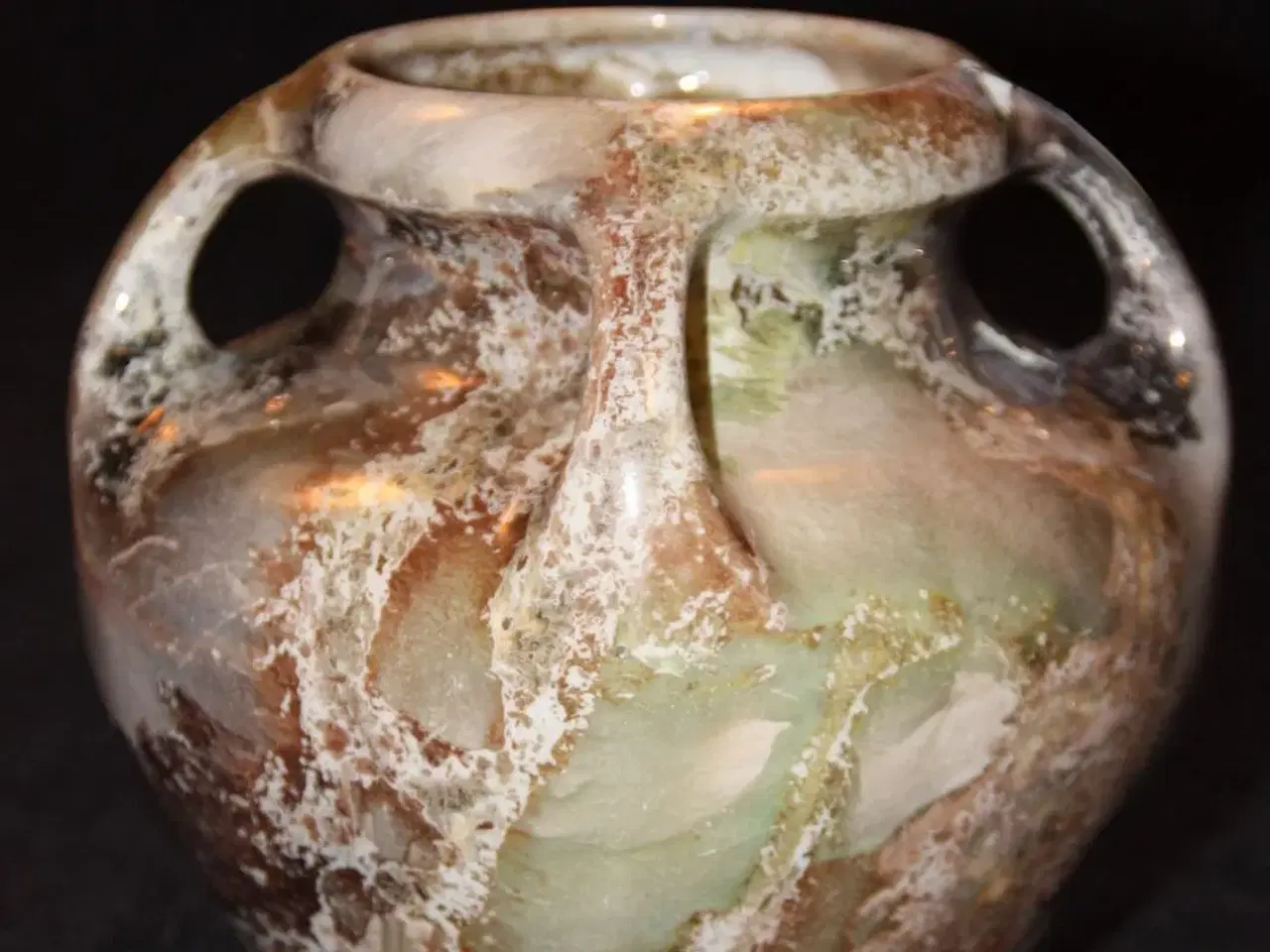 Billede 3 - Arabia lustre vase og  " flower frog "