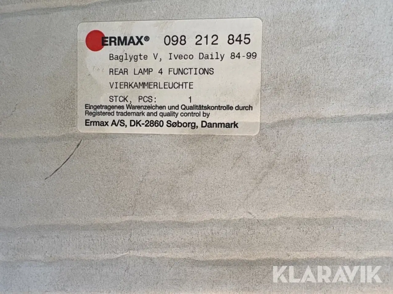 Billede 7 - Lygter Ermax Hella Cargo til entreprenørmaskiner 3 paller blandet